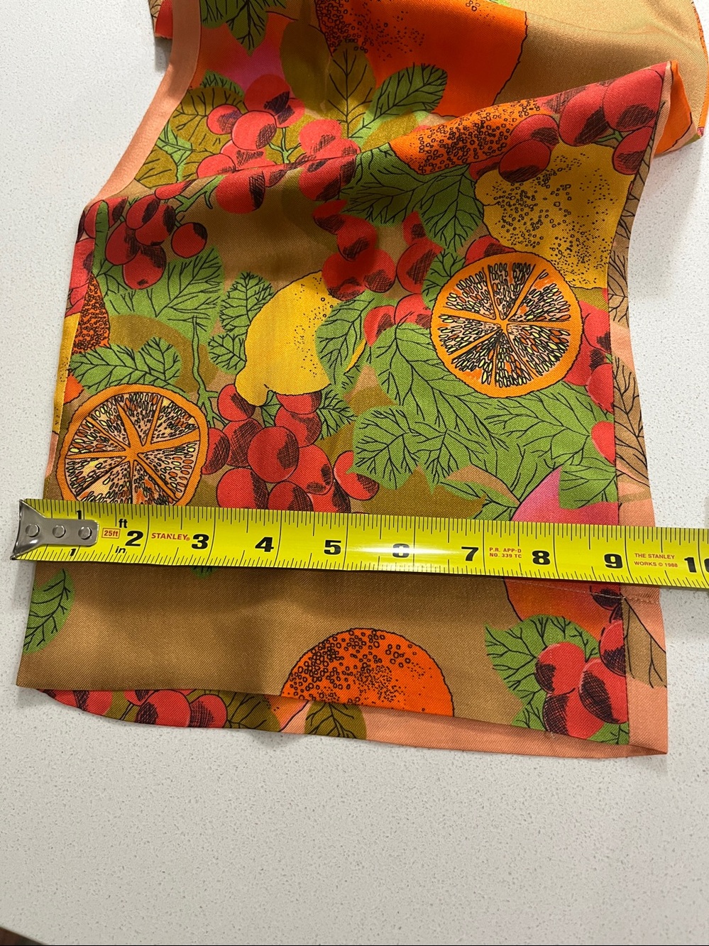 La Prestic Ouiston Lucky silk pants in multicolor Mix Pink mix fruits rose print - Picture 9 of 9